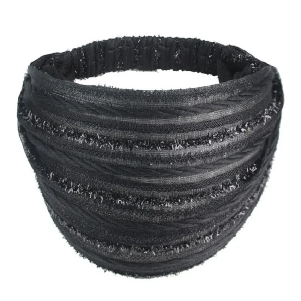 Women Lace Headband Wide Lace Hair Bands Headdress Fashion Glitter Headbands Hair Accessories for Women Girls