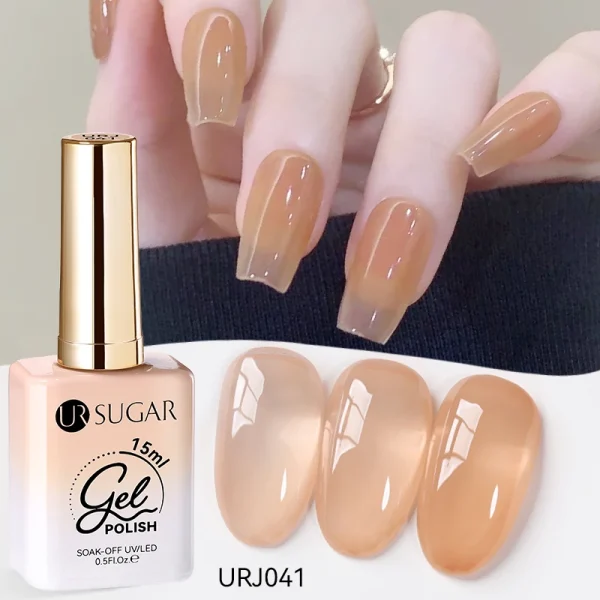 S1ad2664ed7f4466497b007bd6310910aO-1.webp UR SUGAR 15ml Jelly Milky White Translucent Color Gel Polish Semi Permanent UV Gel Nail Art Soak Off Gel Varnish Latest Fashion