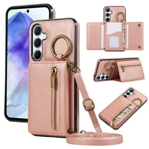 Crossbody Card Holder Wallet Case For Samsung S24 S25 S26 Ultra S23 FE S22 S21 Plus A57 A37 A56 A36 A16 A55 A35 Leather Cover