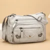 S41cc74e5c6ba4c58a08b044c0241da0as.webp PU Leather Crossbody Bag Multi Layer Adjustable Strap Mom Messenger Bag Zipper Closure Large Capacity Women Purse Shoulder Carry