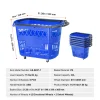 S48ac357dac224a3e9c4c1fc21497e64cD.webp SucceBuy 6PCS Shopping Baskets 39L Rolling Shopping Carts with Handles & Wheels Portable for Supermarkets Retail Stores Grocery