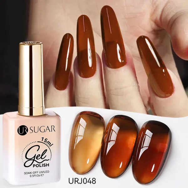 S533691fbfa70451dafffbf21d3009e98f-1.webp UR SUGAR 15ml Jelly Milky White Translucent Color Gel Polish Semi Permanent UV Gel Nail Art Soak Off Gel Varnish Latest Fashion