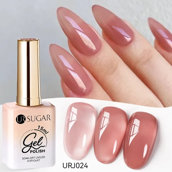 S597a08e1607f471d88deb5466c2ea09fY-1.webp UR SUGAR 15ml Jelly Milky White Translucent Color Gel Polish Semi Permanent UV Gel Nail Art Soak Off Gel Varnish Latest Fashion
