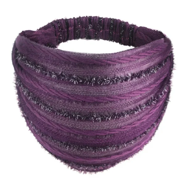 Women Lace Headband Wide Lace Hair Bands Headdress Fashion Glitter Headbands Hair Accessories for Women Girls