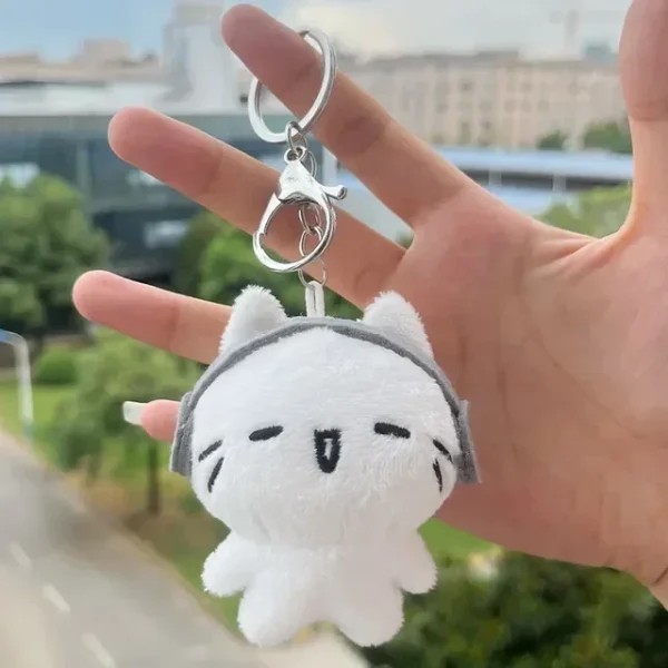 S5e6ed008935742048ee3e7e1bc8e1065O.webp Cute Headphones Kitten Couple Keychain Mini Crying Cat Doll Plush Keyring Cartoon Dog Bee Bag Pendant Charms Backpack Decoration