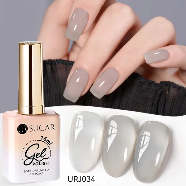 S5eacf14095c040928654dc34619254b1g-1.webp UR SUGAR 15ml Jelly Milky White Translucent Color Gel Polish Semi Permanent UV Gel Nail Art Soak Off Gel Varnish Latest Fashion