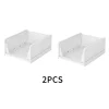 2/4pcs Stackable Foldable Wardrobe Storage Box Organiser, Plastic White Wardrobe Shelves, Suitable for Home, Bedroom, Kitchen