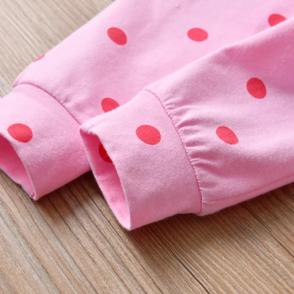 Sa987d230de5b4793ac1e10776f028e417-2.webp Newborn Baby Girl Clothes Long Sleeve Giraffe Print Romper Tops Dot Pants With Hat Infant Outfits Set