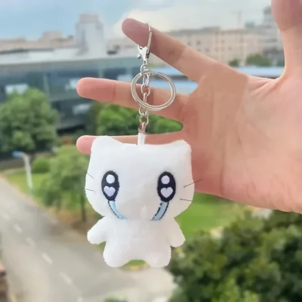 Sacc2b0a102b2435aa7544486731811827.webp Cute Headphones Kitten Couple Keychain Mini Crying Cat Doll Plush Keyring Cartoon Dog Bee Bag Pendant Charms Backpack Decoration