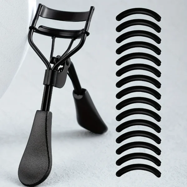 Sc160659ee61c47ab9dff60468fa25bc7J.webp Portable Eyelash Curler with 15 Silicone Pads and Stainless Steel Eyelash Curler, Used for Eyelash Extensions and Curling Tools