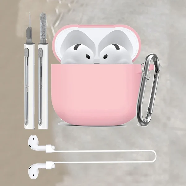 Silicone earphone case For Apple AirPods 4 Case Wirless hesdphones Earbuds case with   hook