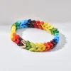 Se99cce3857444d51a307d52fcb58aded5.webp New Design Leaf Feather White Colorful Ear of Wheat Bangle For Women Bohemian Elastic Bracelets For Women Beads Jewelry