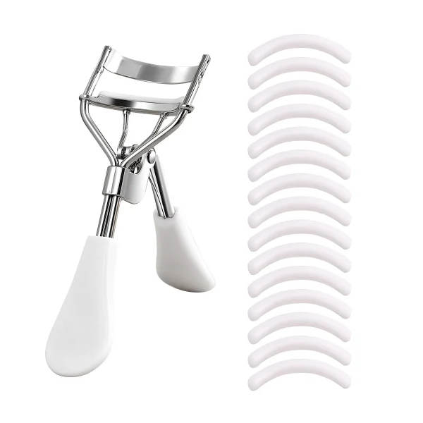 See21538f476345d4afad0edbdf064f14Z.webp Portable Eyelash Curler with 15 Silicone Pads and Stainless Steel Eyelash Curler, Used for Eyelash Extensions and Curling Tools