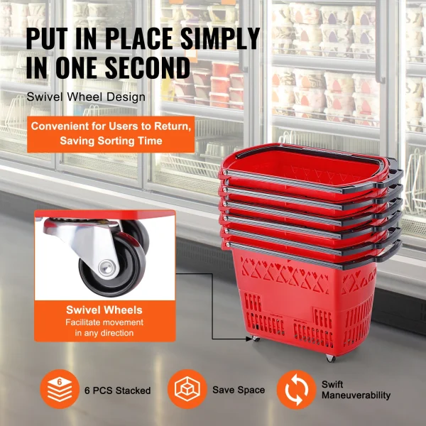 Sfb9f4afc6d3844ed91920e98e502063ep.webp SucceBuy 6PCS Shopping Baskets 39L Rolling Shopping Carts with Handles & Wheels Portable for Supermarkets Retail Stores Grocery